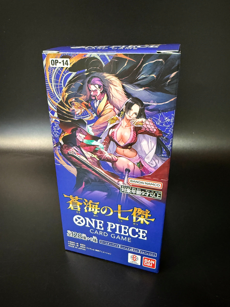 OP-14The Azure Sea's Seven Booster TCG BOX & CASEFactory Sealed Buy Online at Omotenashi TCG | Japanese TCG Store OP-14The Azure Sea's Seven Booster TCG BOX & CASEFactory Sealed Buy Online at Omotenashi TCG | Japanese TCG Store