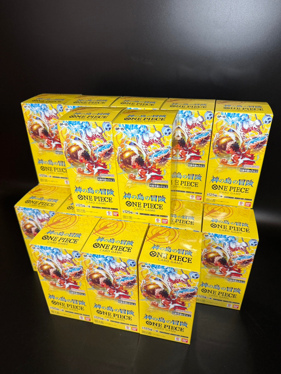 【OP-15】Adventure on the Island of the Gods TCG BOX & CASE〔Factory Sealed〕