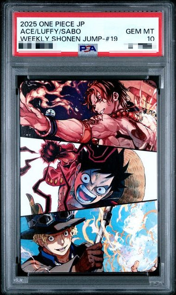PSA10〕[] ACE/LUFFY/SABO 〈SHONEN JUMP #19〉