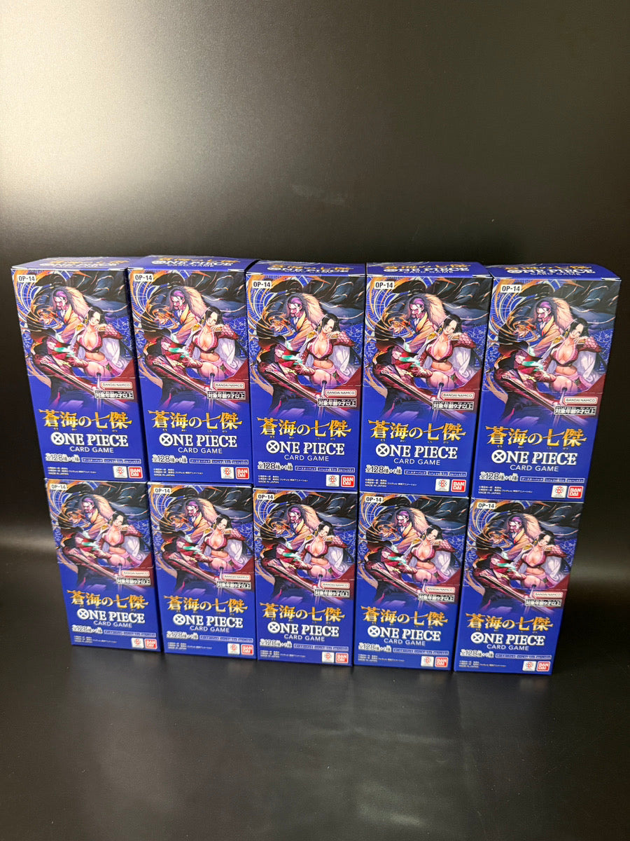 OP-14The Azure Sea's Seven Booster TCG BOX & CASEFactory Sealed Buy Online at Omotenashi TCG | Japanese TCG Store OP-14The Azure Sea's Seven Booster TCG BOX & CASEFactory Sealed Buy Online at Omotenashi TCG | Japanese TCG Store
