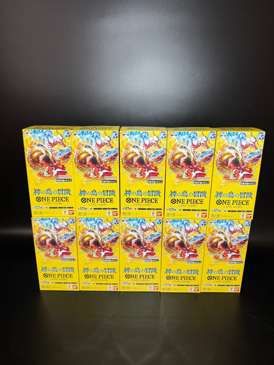 【OP-15】Adventure on the Island of the Gods TCG BOX & CASE〔Factory Sealed〕