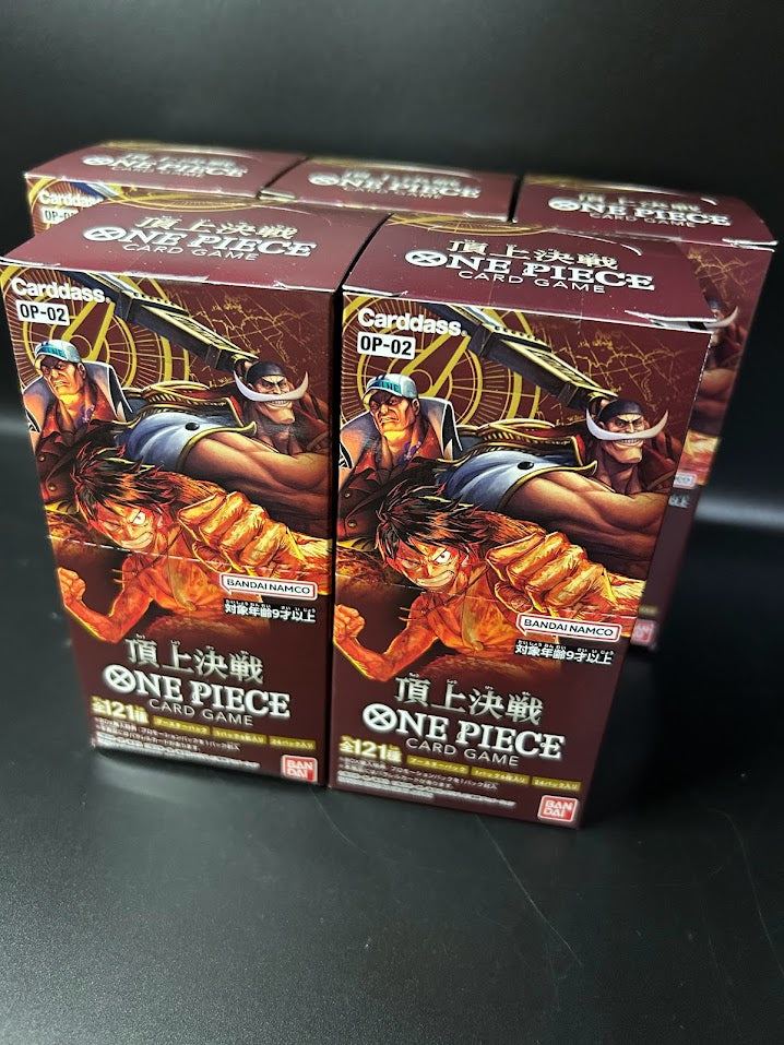 OP-02Summit Battle Booster TCG BOX & CASEFactory Sealed Buy Online at Omotenashi TCG | Japanese TCG Store OP-02Summit Battle Booster TCG BOX & CASEFactory Sealed Buy Online at Omotenashi TCG | Japanese TCG Store
