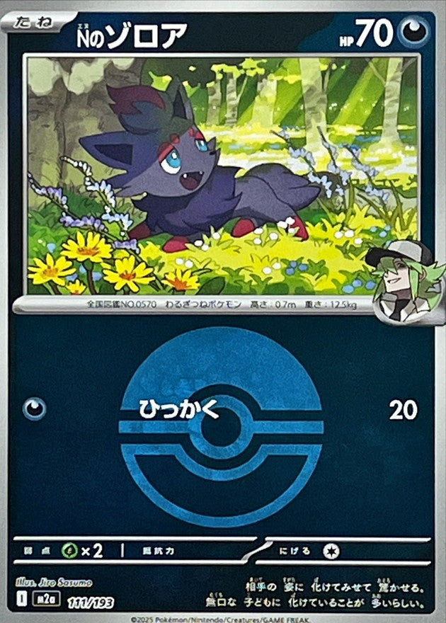 [M2a] N's Zorua 111/193〈〉Poké Ball Holo