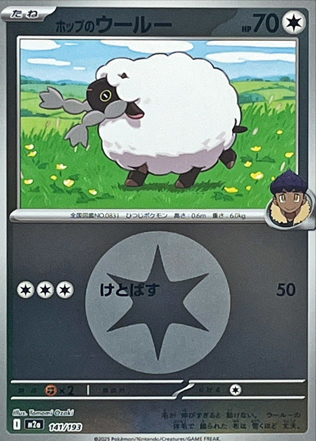 [M2a] Hop's Wooloo 141/193〈〉Colorless Energy Holo