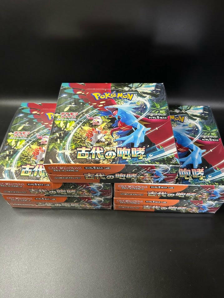 pokemon ancient roar booster box Pokemon Cards Ancient Roar + Future Flash sv4K + sv4M Booster Box Set Japanese Ver K-TCG